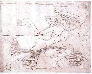 Female dancer - etching, Ernst Ludwig Kirchner